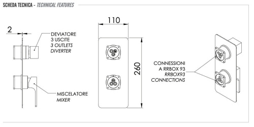 Смеситель для душа Remer Absolute AU93KBXV, сталь
