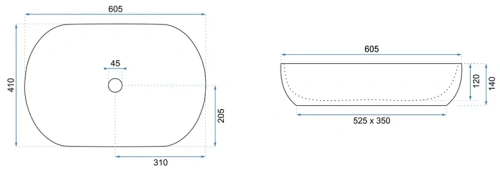 Умывальник Rea Cleo 61 white matt U9653