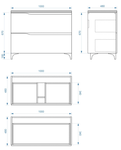 Тумба напольная Vela Вектор Оранж 100Н TU27144