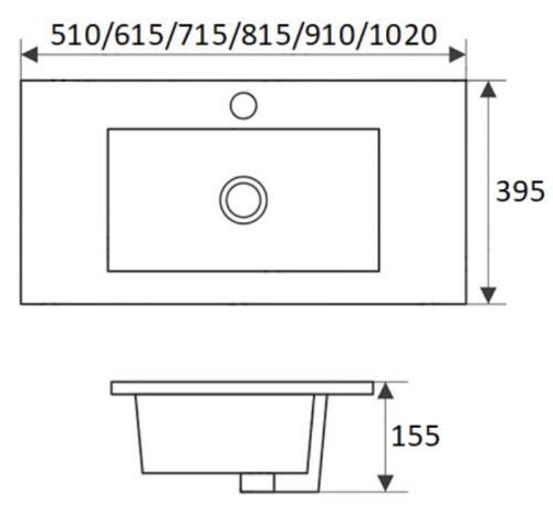 Умывальник CeramaLux 9393-90
