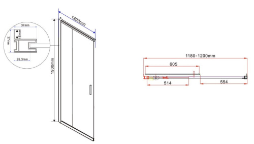 Душевой уголок Vincea Garda VSS-1G1112CLBN