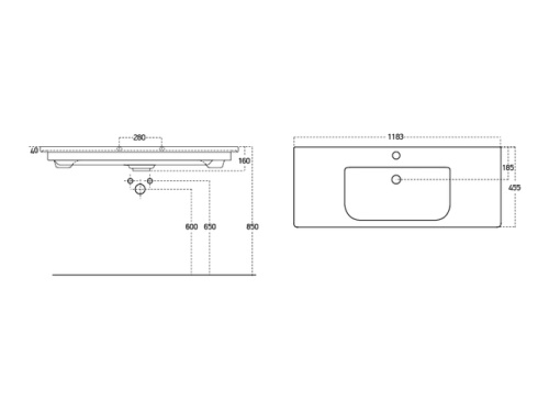 Умывальник Caprigo Soft 120 SF 120
