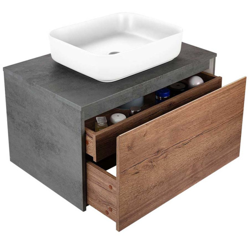 Тумба подвесная Vincea Mesa 800 T.Oak + Beton VMC-2MS800TB