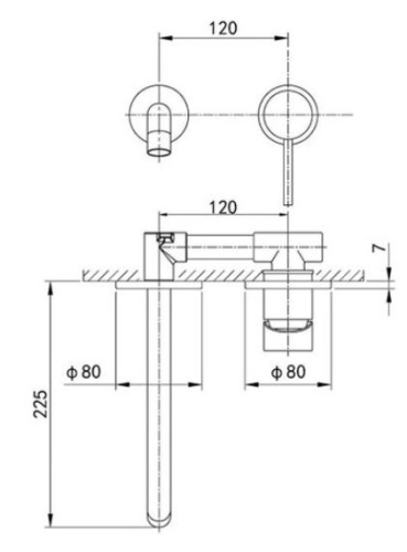 Смеситель для умывальника Caprigo Don 53-027-GUN