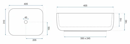 Умывальник Rea Demi Mini White U5064