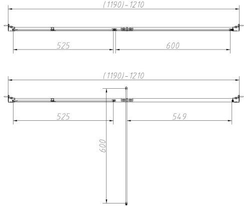 Душевой уголок Vincea Slim-N VSR-4SNP1012CLB