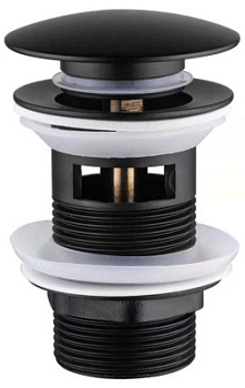 Донный клапан для раковины Vivi Felice V-4 nero opaco с переливом