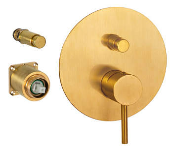 Смеситель для душа Remer X Style X09KBBG, золото брашированное