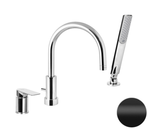 Смеситель для ванны Remer Infinity I07NO, черный матовый