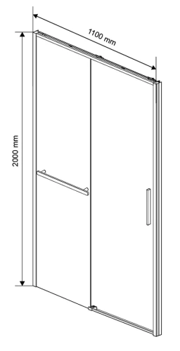Душевая дверь Vincea Slim Soft VDS-1SS110CLB