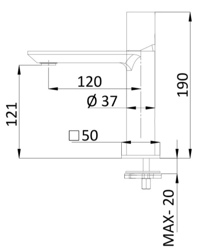Смеситель для раковины Remer Edge EG512