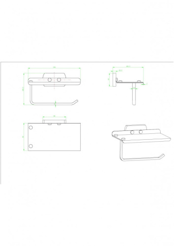 Бумагодержатель CeramaLux Azzuro 95607D