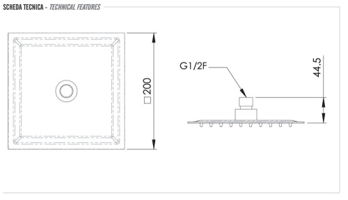 Верхний душ Daniel A579CM20