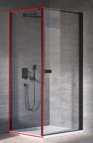 Душевая стенка Kolpa-San Polaris/Andromeda W 100 black transparent 515860