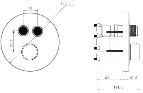 Душевая система Vincea Inspire VSFW-3I22MT3RGM