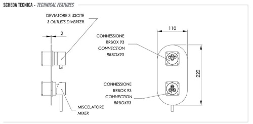 Смеситель для душа Remer X Style X93KBNO, чёрный матовый