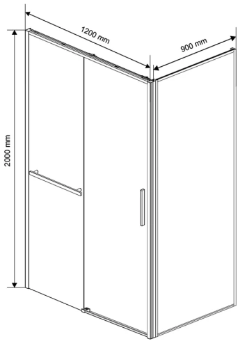 Душевой уголок Vincea Slim Soft VSR-1SS9012CGB