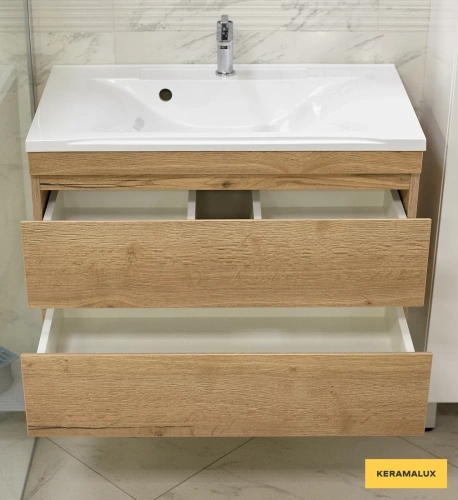 Тумба подвесная Vela Каскад Дуб Галифакс 80П под Milen TU27149