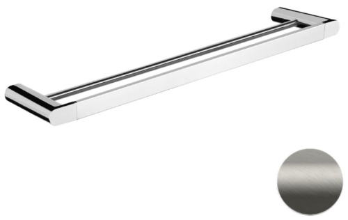 Полотенцедержатель двойной 60 см Remer Lounge LN33NPO, никель матовый брашированный