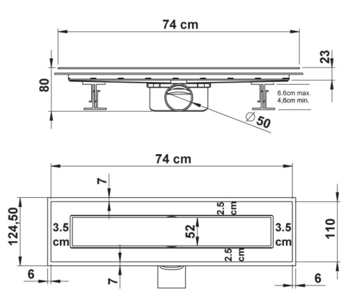 Трап для душа Vincea SAY ANZER 72.2.70.STN