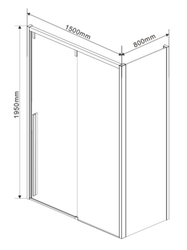 Душевой уголок Vincea Lugano VSR-1L8015CL-1