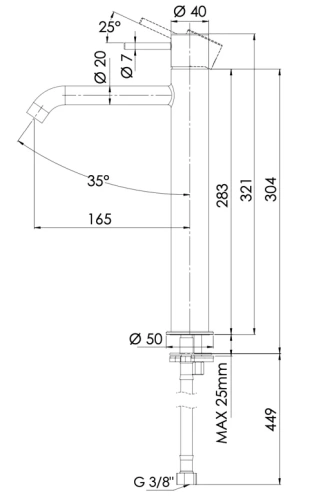 Смеситель для раковины Mariani Next A00398NS12