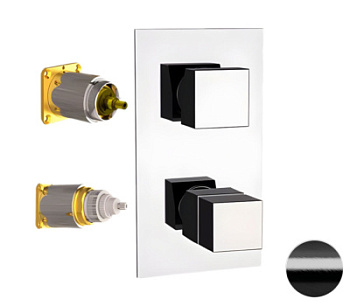 Смеситель для душа Remer Q-Elegance QT92KBCFP, черный брашированный хром