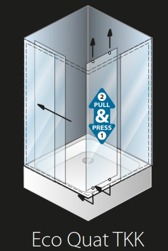 Душевой уголок Kolpa-San Eco quat TKK 80 silver transparent 538550