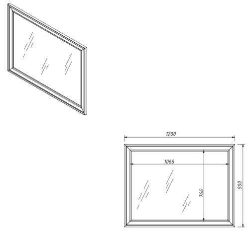 Зеркало Caprigo Ponza 120 13533-B231