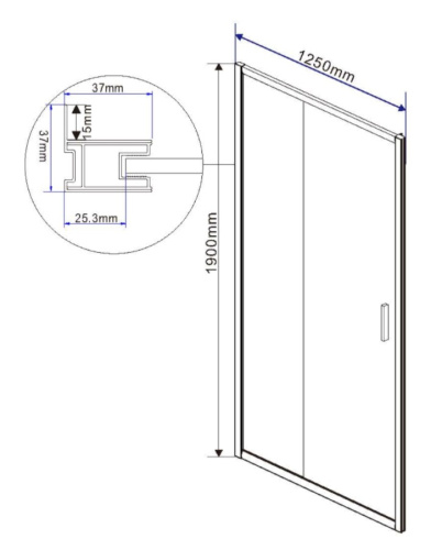 Душевая дверь Vincea Garda VDS-1G125CH
