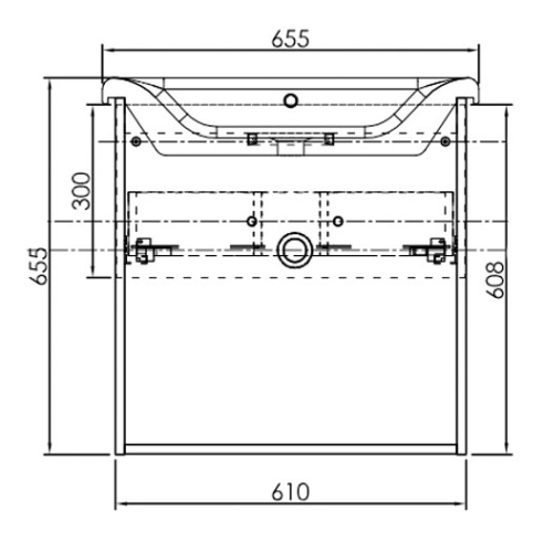 Тумба подвесная Kolpa-san Evelin OUE II 65 White matt 573860