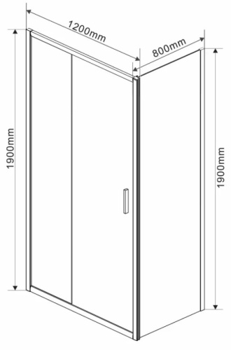 Душевой уголок Vincea Garda VSR-1G8012CLB