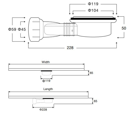 Сифон для поддона Vincea Vsph-D132