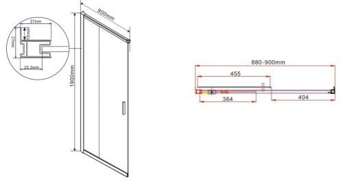 Душевой уголок Vincea Garda VSS-1G9010CLBN