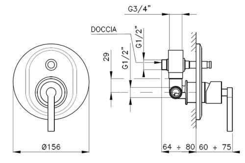 Смеситель для душа Nicolazzi C3796/11
