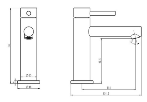 Смеситель для умывальника Caprigo Don 53-522-brg