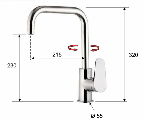 Смеситель для кухни Remer Class Line L72U