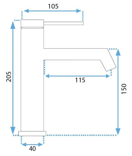 Смеситель для умывальника Rea Foss black B5317
