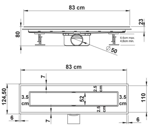 Трап для душа Vincea SAY ANZER 72.2.80.STN