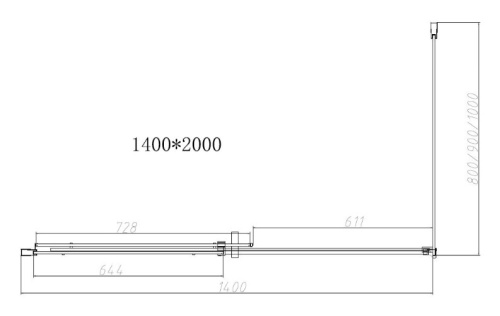 Душевой уголок Vincea Dice VSR-4D9014CLGM