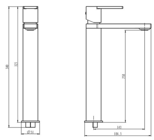 Смеситель для умывальника Caprigo Kub 54-023-ner