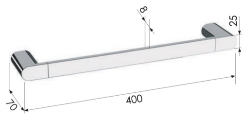 Полотенцедержатель 40 см Remer Lounge LN40RL, медь глянцевая