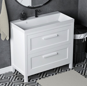 Тумба напольная Vela Фаворит массив 100Н (белый) под Bazis TU68106