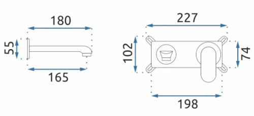 Смеситель для умывальника Rea Hyper Black matt B2061