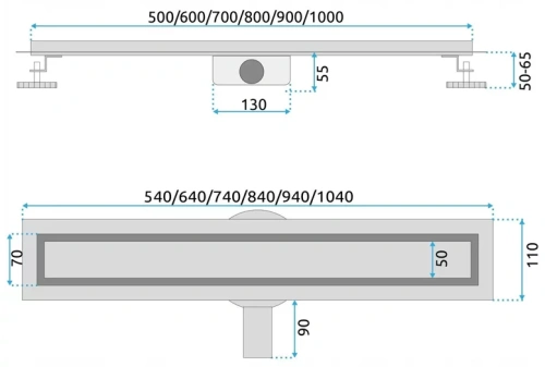 Душевой трап Rea Neox Pro 600 nikiel brush G5807
