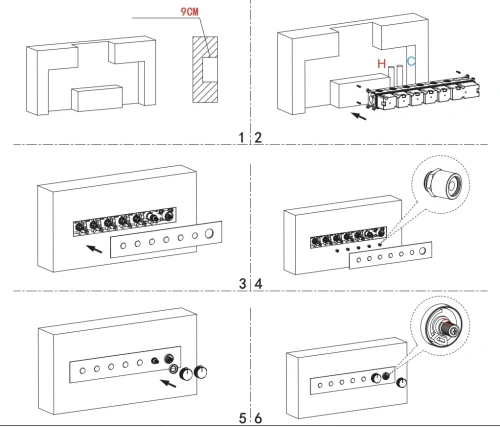 Смеситель для душа Nemo NM-8051BGM brush gun metal