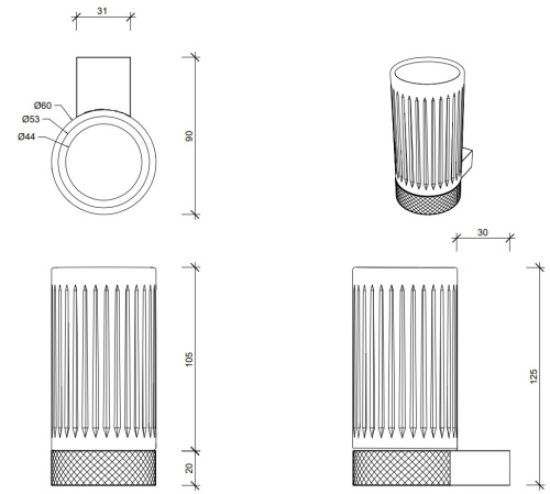 Стакан настенный Decor Walther Club WMG 0857582