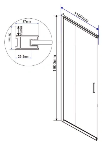 Душевой уголок Vincea Garda VSS-1G1111CLB