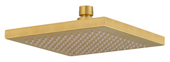 Верхний душ с шарнирным соединением 20 см Remer 359SSBGX, золото брашированное