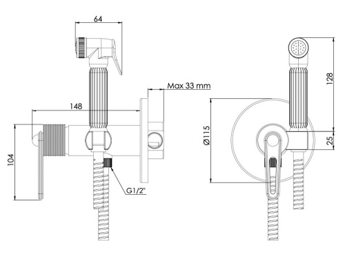 Гигиенический душ Daniel Brooklyn BY645DCZ15